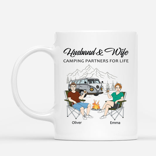 4448MUS1 personalized camping mugs for couples camping partners for life_ 4448MTQ8G