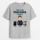 4466AUS2 personalized cat gifts for women cute pawjama shirt with cats 4466AKK0D