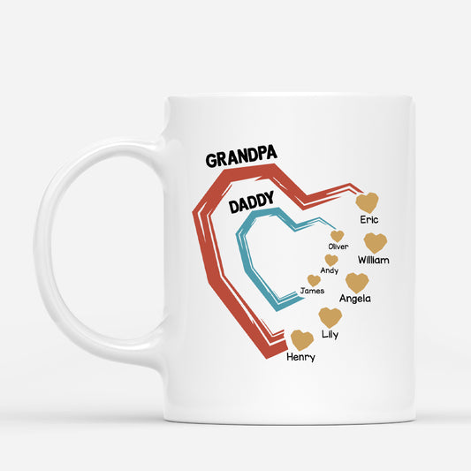 4492MUS1 personalized gift for fathers day dad grandpa mug with names 4492M