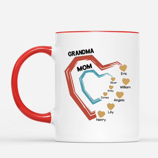 4492MUS2 personalized gift for fathers day dad grandpa mug with names 4492M