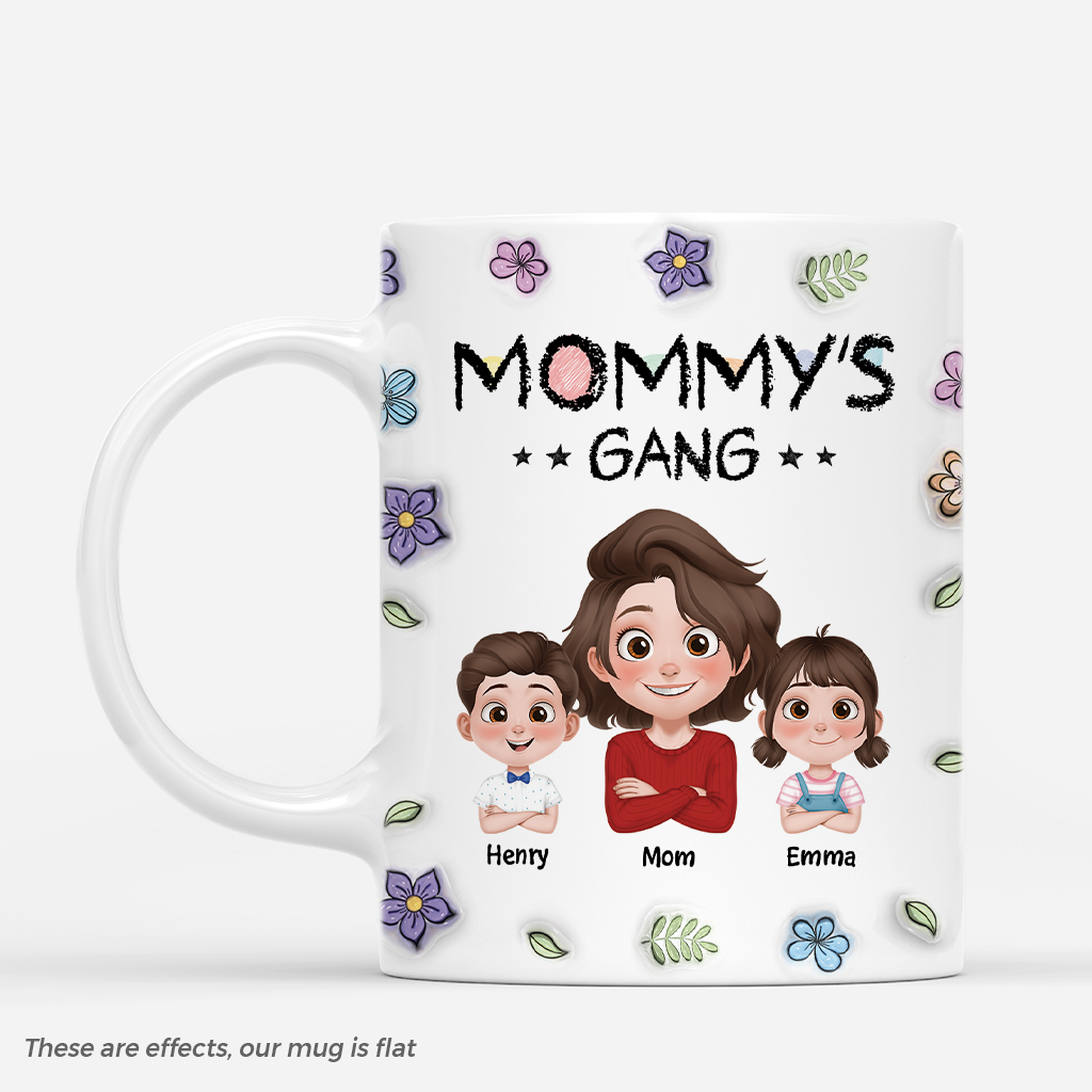 4499MUS1 3d printing effect personalized mothers day gifts mommys gang mug 4499MKH5A