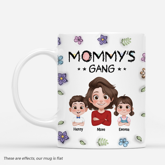 4499MUS1 3d printing effect personalized mothers day gifts mommys gang mug 4499MKH5A