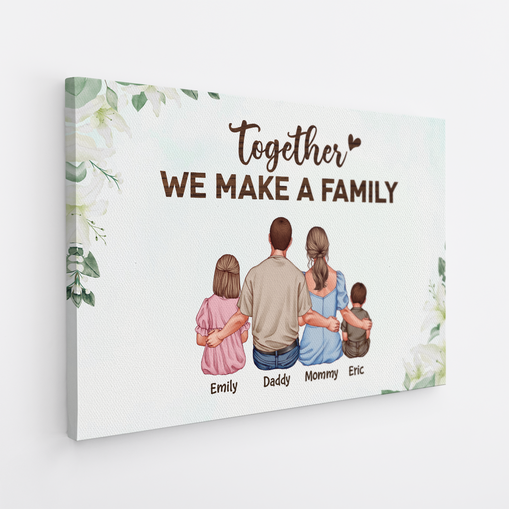4503CUS2 custom family canvas prints_ together we make a family 4503C5T5I