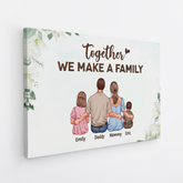 4503CUS2 custom family canvas prints_ together we make a family 4503C5T5I