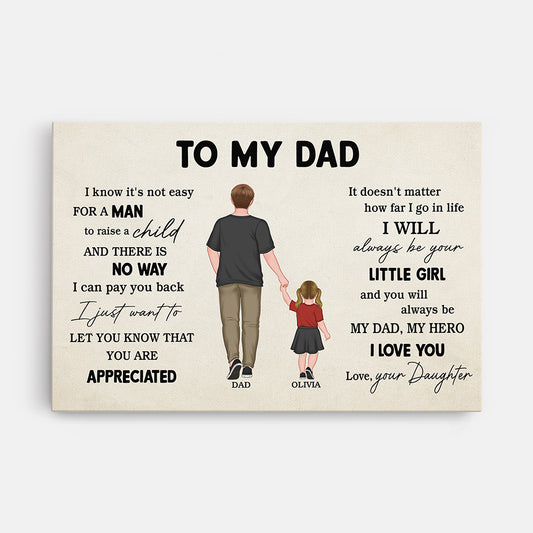4515CUS1 customized fathers day gifts to my dad canvas from son_ 4515C6QNB