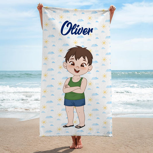 4537BUS2 personalized beach towels for kids gifts for the summer_ 4537B5M0K
