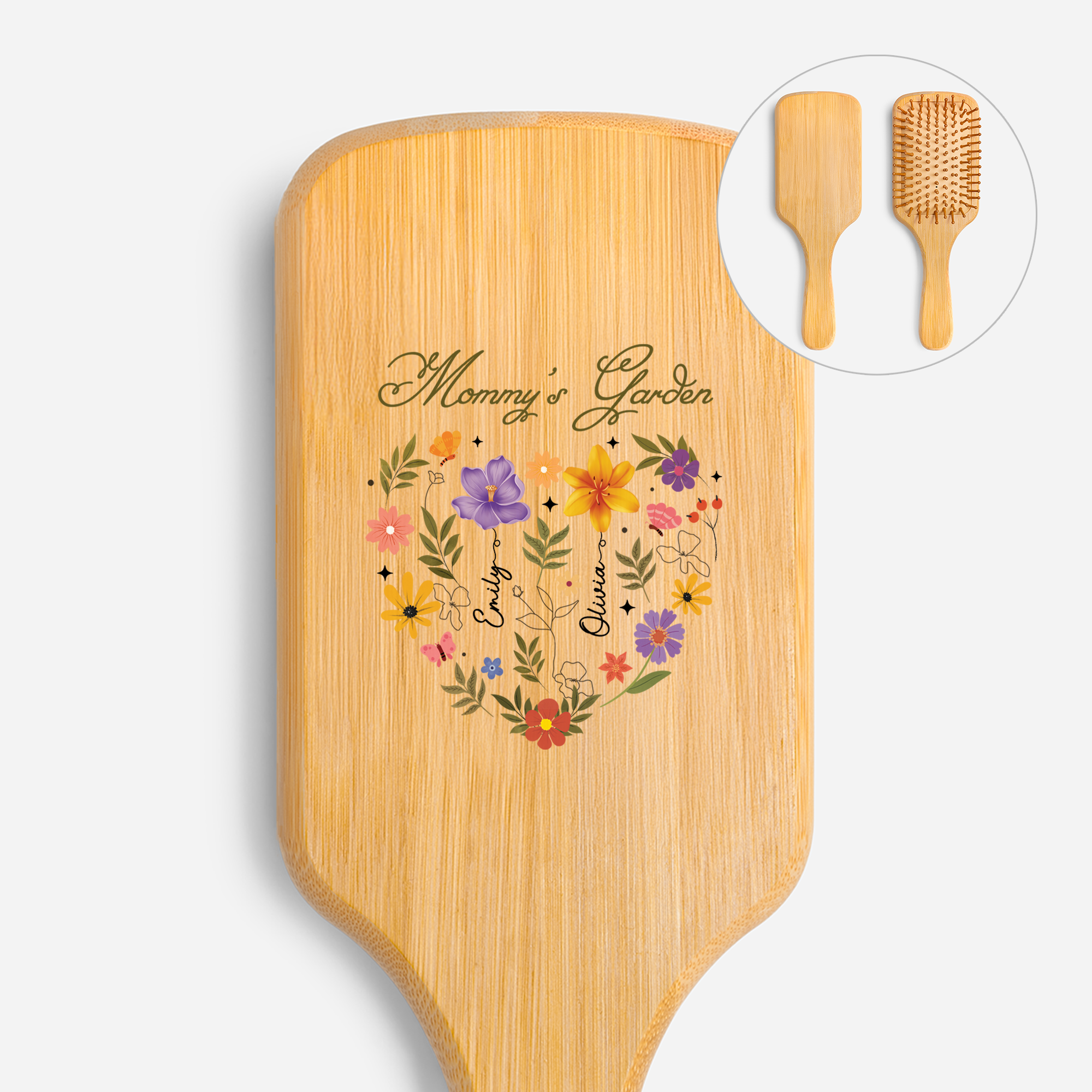 4541AUS1 personalized uv printed bamboo hairbrush_ momgrandmas garden gifts 4541aq_8a55ea7d 177d 4ebd 97bd e6a4c1246d4c