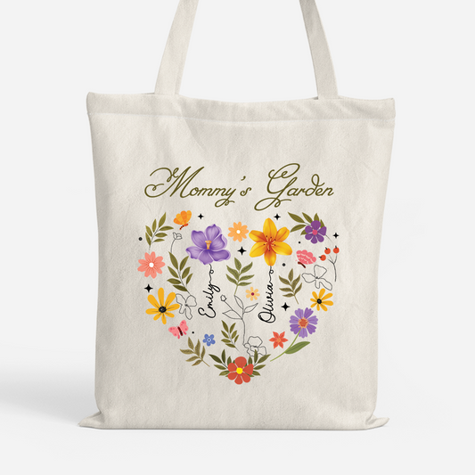 4541BUS1 mommys garden tote bag personalized gifts for momgrandma 4541bchta