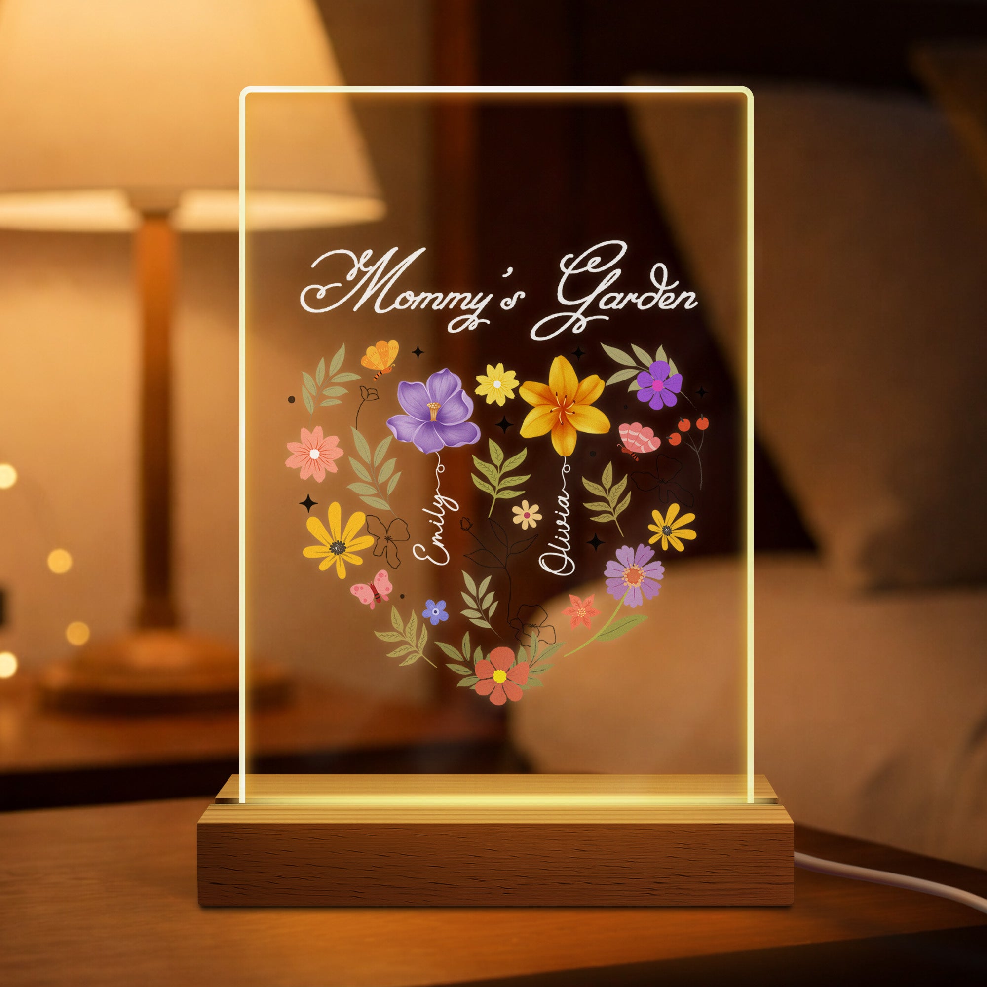 4541LUS1 mommys garden night light personalized gifts for momgrandma 4541lslta