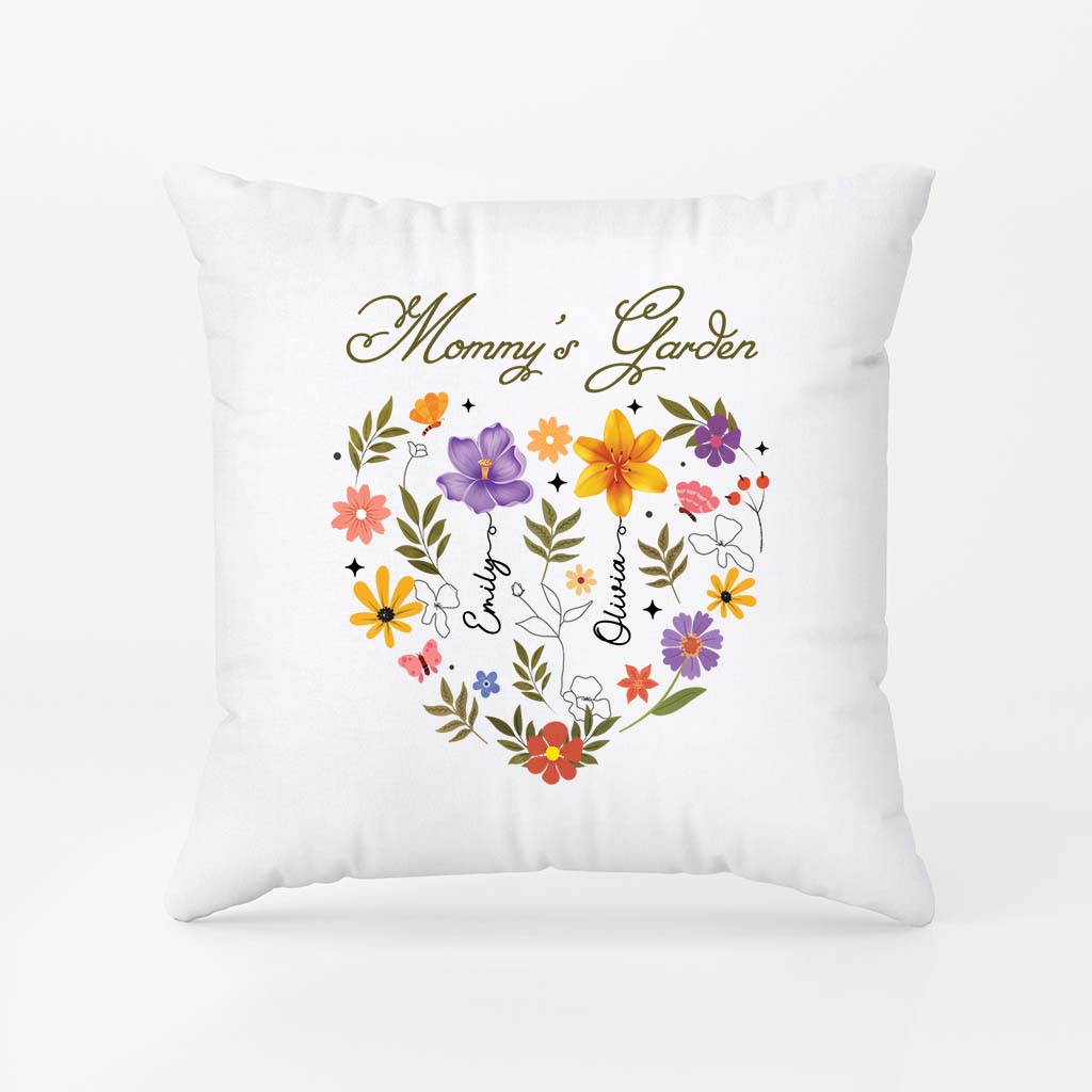4541PUS1 mommys garden pillow personalized gifts for momgrandma 4541pslta