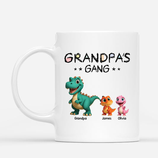 4557MUS1 personalized grandad mug dinosaur gifts for grandad grandads gang 4557M6T5B