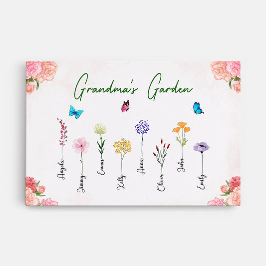 4564CUS1 personalized gifts for grandmother grandmas garden canvas_ 4564C
