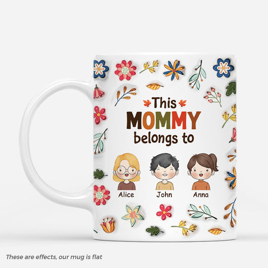 4588MUS1 3d printing effect custom floral mugs for mom this mom belongs to mug 4588M3Q8A