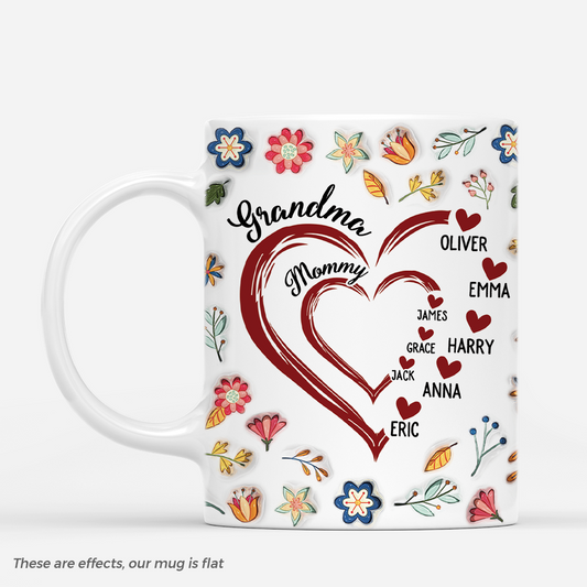 4590MUS1 3d printing effect personalized mugs with names gifts for grandma 4590M
