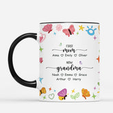 4597MUS2 personalized butterfly mug for grandma first mom now grandma 4597MKI0A