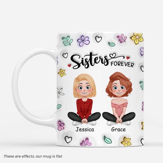 4600MUS1 3d printing effectpersonalized gifts for for sister friend sisters forever mug 4600M3M0F