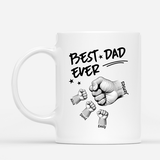 4609MUS1 personalized fathers day mugs for dad best dad ever gifts 4609M