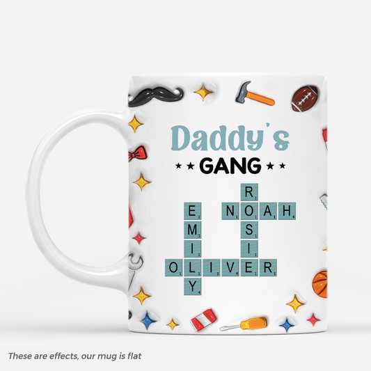 4616MUS1 3d printing effect custom mugs for dad fathers day gifts daddys gang 4616MTH0B
