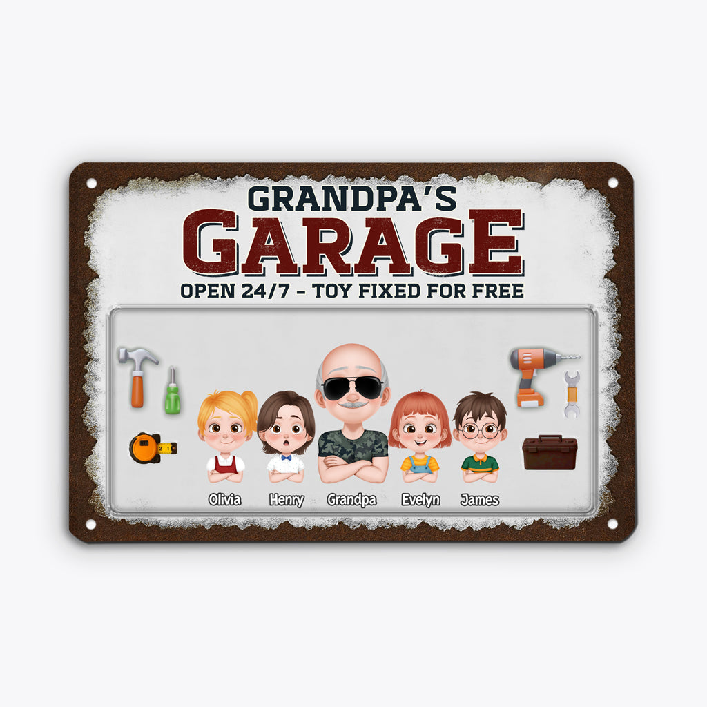 4623EUS2 personalized metal garage signs_ unique gifts for father 4623E