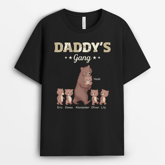 4633AUS1 personalized gifts for dad cute papa bear shirt with names 4633AKK3B