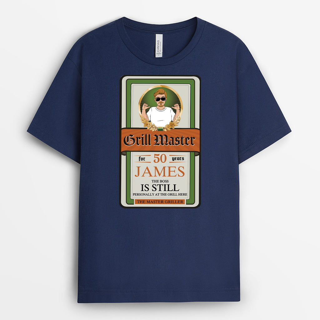 4634AUS2 personalized grill gifts for men grill master shirt_ 4634AKLAB