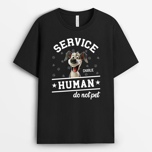 4639AUK1 personalised service human do not pet_ dog shirt 4639A8IMC
