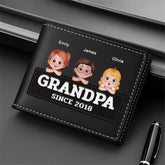4642JUS2 personalized gift for dad papa since leather wallet 4642JTMNB