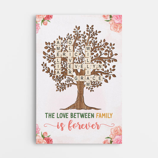 4643CUS1 personalized family gift family tree canvas wall art 4643C5MAI
