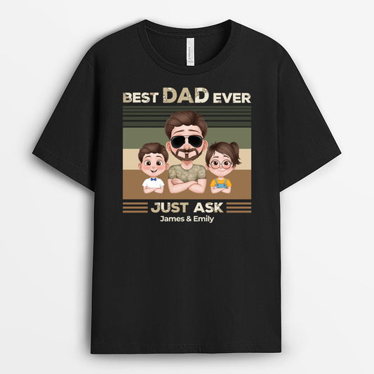 4644AUS1 custom dad gifts for fathers day best dad ever t shirt_ 4644A5T0B