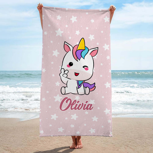 4648BUS2 personalized unicorn beach towel with name _summer gift for her 4648B5L0K_ad5a67f0 b3b6 4850 bd6c ba566cdcb04e