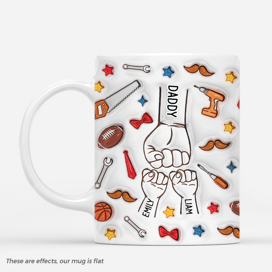 4651MUS1 3d printing effect custom fathers day mug unique gift for dad 4651M5I5B