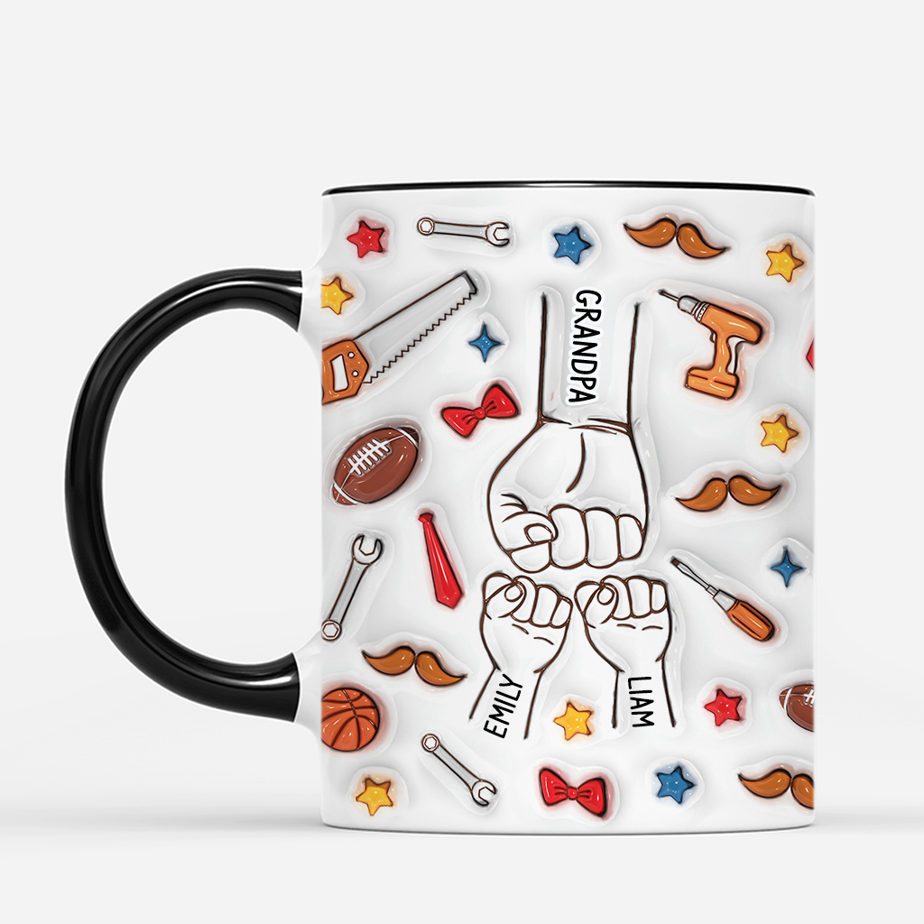 4651MUS2 3d printing effect custom fathers day mug unique gift for dad 4651M5I5B