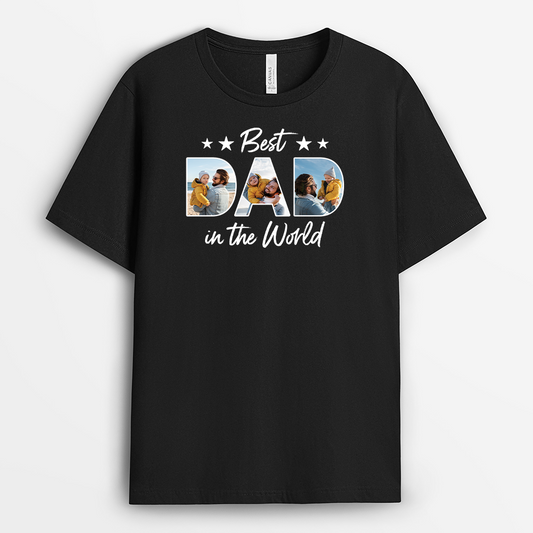 4662AUS1 custom gifts for fathers day best dad in the world photo shirt 4662A3H5B