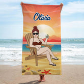 4663BUS2 personalized beach towel with face fun summer gifts for dad 4663B3K5B