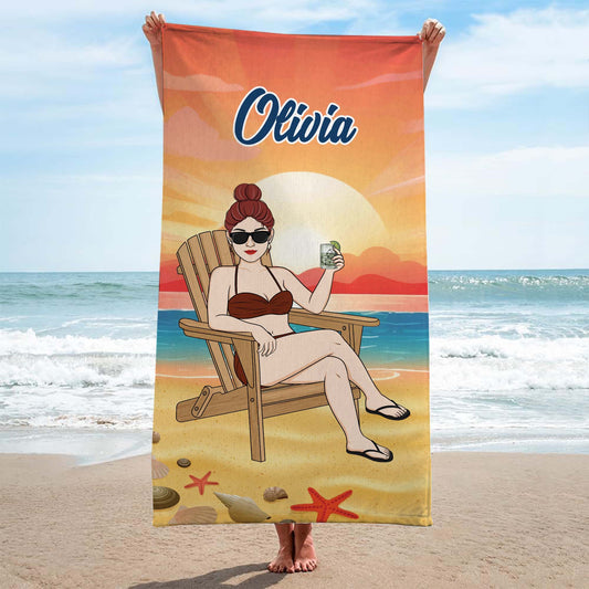 4663BUS2 personalized beach towel with face fun summer gifts for dad 4663B3K5B