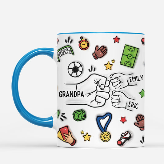 4670MUS3 3d printing effect personalized dad mugs unique soccer dad gifts 4670M3Q5B