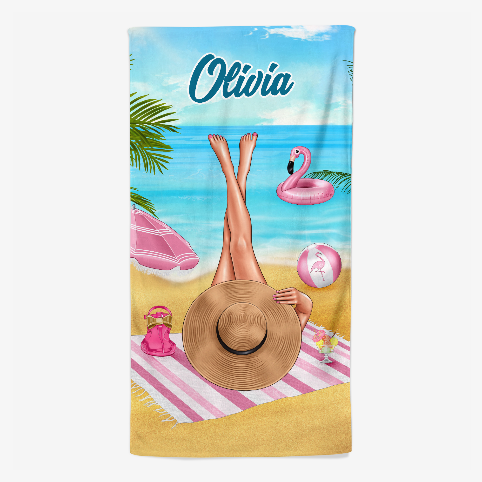 4679BUS1 personalized name beach towels_ summer holiday gifts for her 4679B5H5A