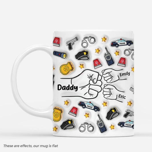 4683MUS1 3d printing effect personalized dad mugs police dad gifts_ 4683M565B