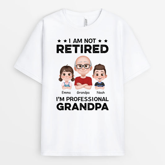 4688AUS1 custom grandpa gifts not retired professional grandpa_ shirts 4688AKT0B