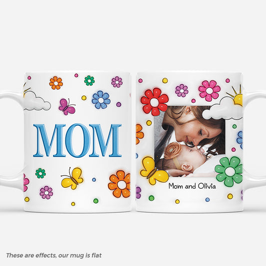 4700MUS1 3d printing effect personalized photo mug unique gift for mom 4700M