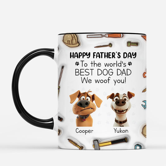 4721MUS2 3d printing effect custom dog mug fathers day gifts for dog dads 4721MKT0C