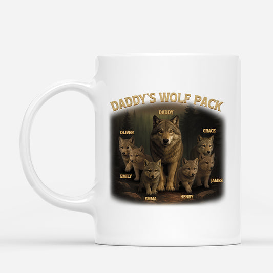 4741MUS1 personalized gift for daddy cool daddys wolf pack mug 4741M