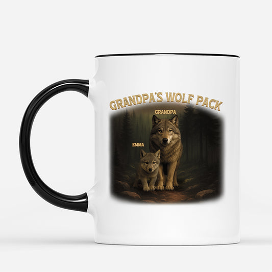 4741MUS2 personalized gift for daddy cool daddys wolf pack mug 4741M