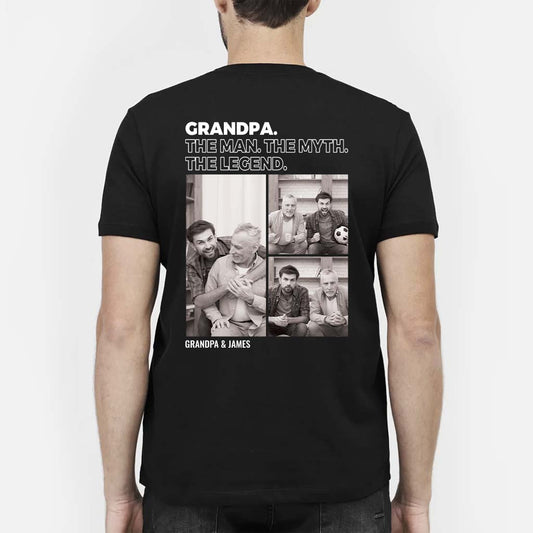 4743AUS2 custom dad gifts the man the myth the legend shirt with photos 4743AKM5B