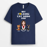 4755AUS2 custom cat gifts for cat lovers best cat dad ever t shirt 4755A8HND