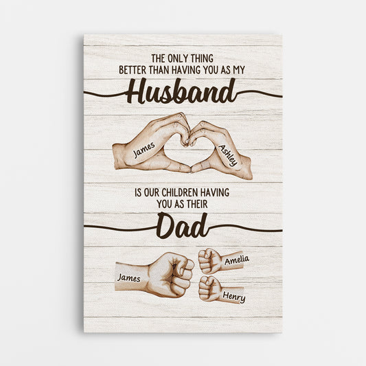 4762CUS1 personalized canvas prints fathers day gifts for husband 4762C6LAB