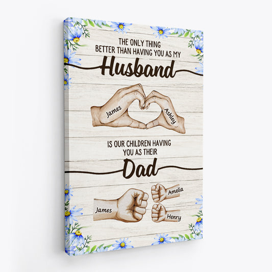 4762CUS2 personalized canvas prints fathers day gifts for husband 4762C6LAB