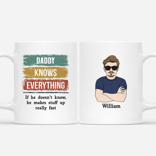 4765MUS1 custom grandpa knows everything mug funny fathers day gifts 4765M6TMB