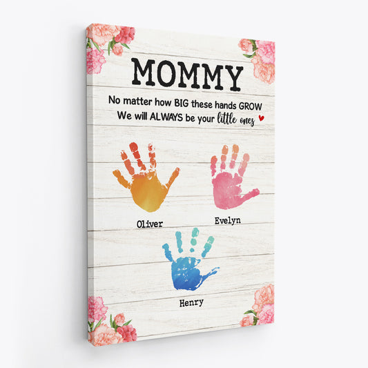 4766CUS2 perrsonalized gift for dad fathers day handprint canvas art_ 4766C64AB