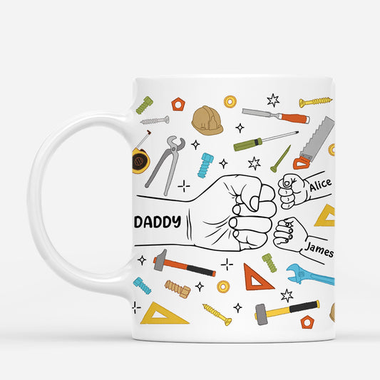 4786MUS1 personalized dad mug gift daddy and kids design 4786MKKTB